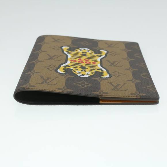 LOUIS VUITTON Stripe NIGO Quverture Carnet Cover Brown Black GI0720 Auth 38082A - Picture 6 of 16